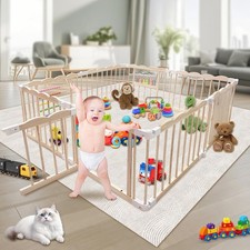 Wooden Baby Playpen Foldable