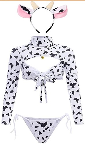 Sexy cow milk cosplay costume - milk,