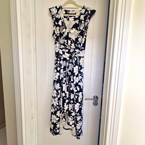 Quiz navy white floral - &,