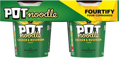 Pot noodle chicken mushroom - noodle,