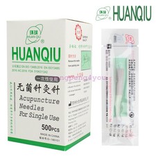 HUANQIU Acupuncture TCM Spring Handle Needles with guide tube 500 1000 Massage