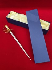 Miniature Royal Navy Officer’s Sword Letter Opener w/ Original Box - Fabulous