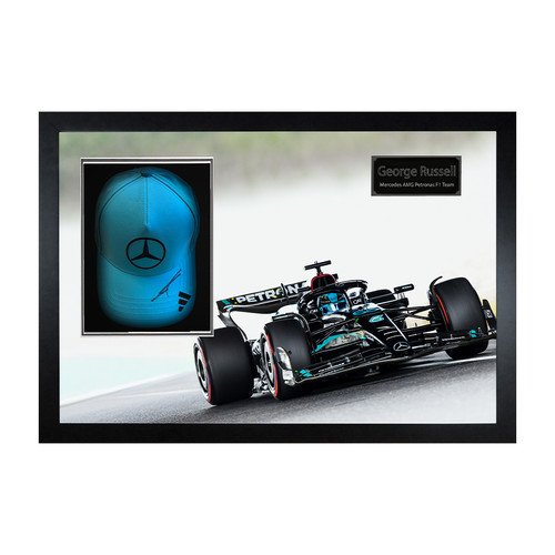 George russell signed mercedes - russell,