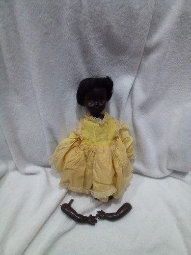 Black roddy doll - vintage,
