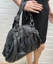 Episode Black Leather Handbag Large Zipped Grab Bag Formal Business
