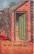 OLD  COMIC POSTCARDS TOILET GOOD PLUS