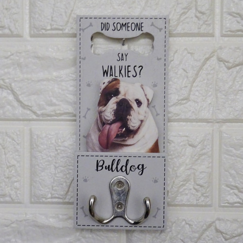 Bulldog dog lead - dog, twin