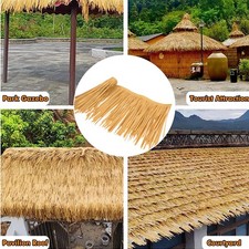 1M Straw Roof Thatch Decorative Synthetic Thatch Grass Roof for Hut Fence Beach