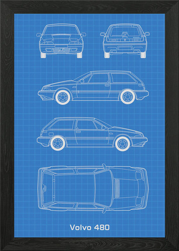 Volvo 480 framed wall art - 480,