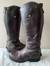 MARK TODD real leather long brown fleece lined riding boot soze 8/42