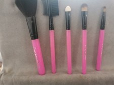 Mac Rare Travel Brush Set New Pink Blusher Eye Shadow Blenders New 