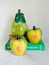 Vintage Ceramic Green Pear and