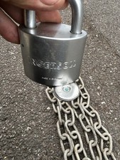 Ingersoll 700 Series Steel Open Shackle Padlock -  Plus 3.4 Metre Chain 10mm