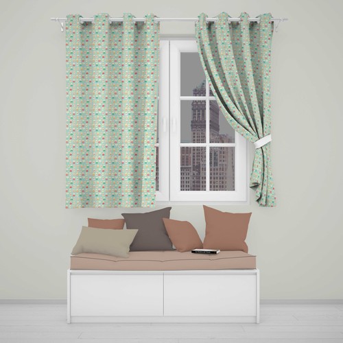 Blackout eyelet curtains small - blackout,