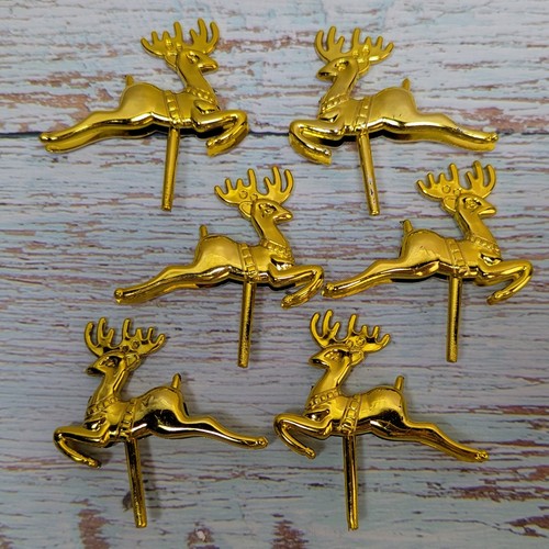 Piece set gold reindeer deer - set,