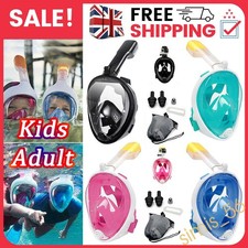 Professional Snorkeling Mask Full Face Snorkel Underwater Scuba Diving Adult Kid