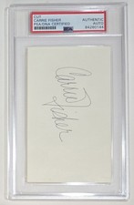 CARRIE FISHER Cut Autograph