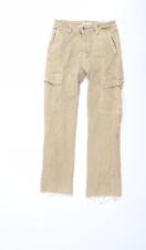 Brownie Womens Beige Cotton Blend Straight Jeans Size XS W24 L26