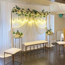 Adjustable Wedding Backdrop Stand Decorated Frame 2m*2m Stage Background 2-color