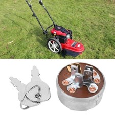 Lawn Mower Starting Ignition Switch Replacement with Nut & 2 Key Easy to Install