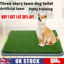 Pet Dog Toilet Mat Indoor Restroom Training Portable Grass Potty Loo Tray Puppy