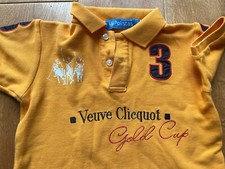 2 x Veuve Clicquot Gold Cup Polistas Polo Shirts.  Sizes Child 4-5 & Ladies Sml