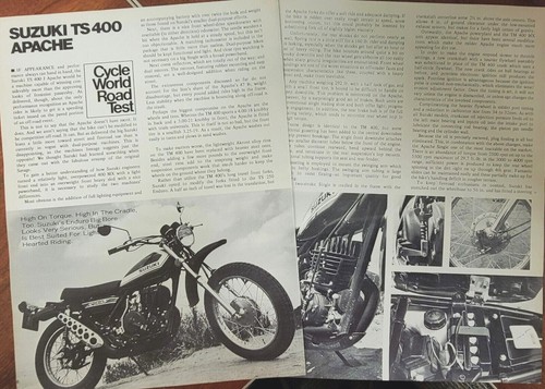 1972 suzuki 400 apache - suzuki, ts