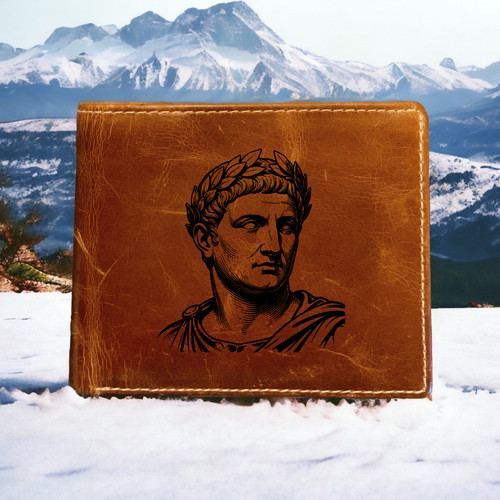 Augustus caesar leather wallet - augustus,