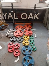 Mirafit Rack With 18 Rubber Fxr Weights total 135kg 