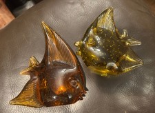 2x Vintage Hand blown Glass