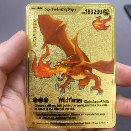 Charizard gold metal pokemon - gold,