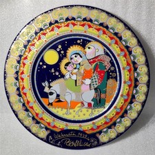 Rosenthal Bjorn Wiinblad  Christmas Plate 1979 Flight Into Egypt  28 cm diameter