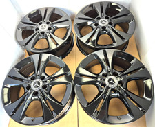 4x GENUINE BLACK MERCEDES A B C E CLA V CLASS VITO VIANO 17" ALLOY WHEELS 