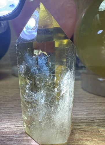 Natural citrine tower - citrine, point