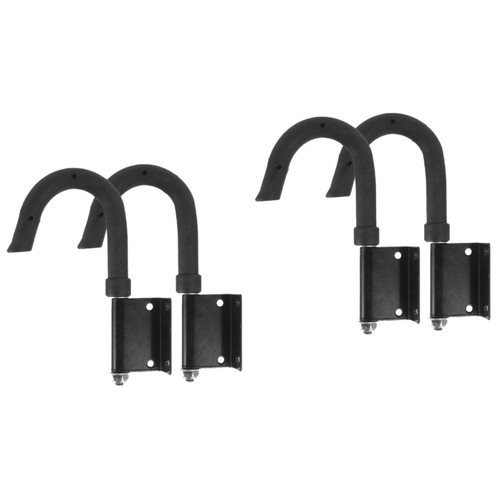 Black iron ladder hooks - black,