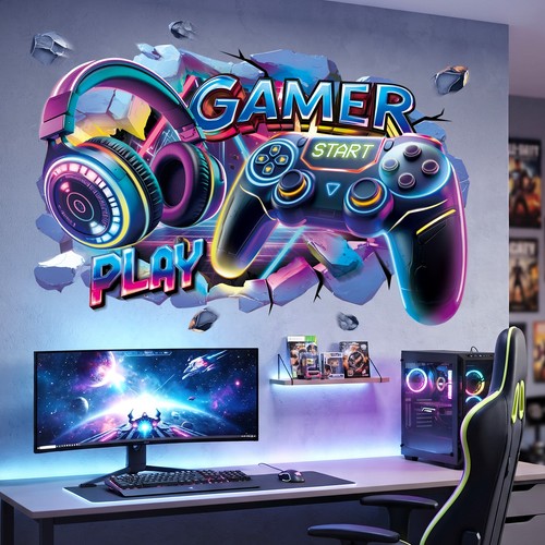 Decowall large gamer wall - 3d,