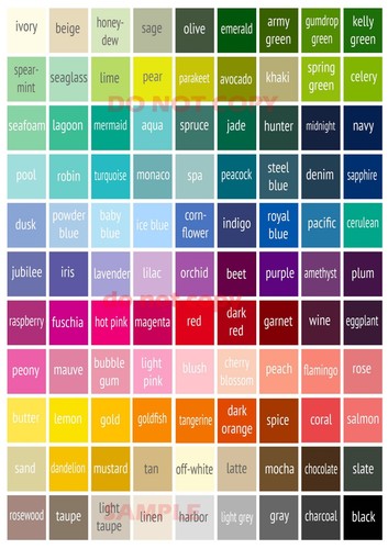 Colour chart poster glossy - colour,