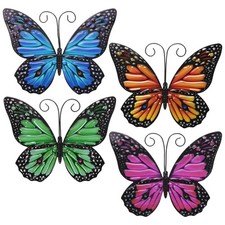 4-Pack Metal Butterfly Wall