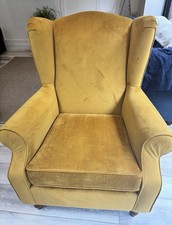 Next Chair From The Sherlock Range Gold Velvet Fabric