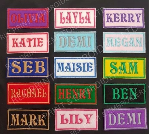 Personalised embroidered name - personalised,