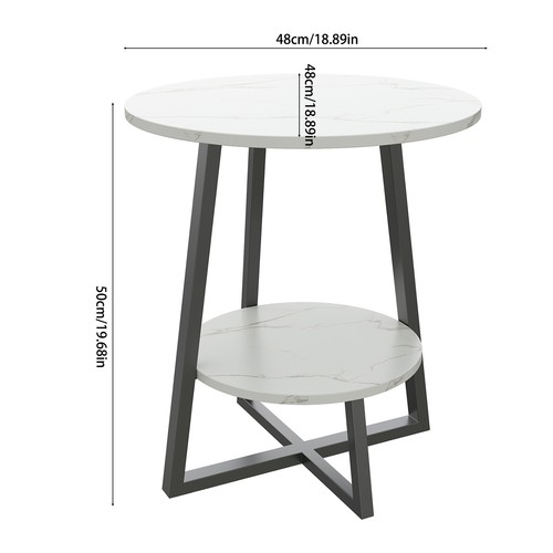 Marble effect round - round, end