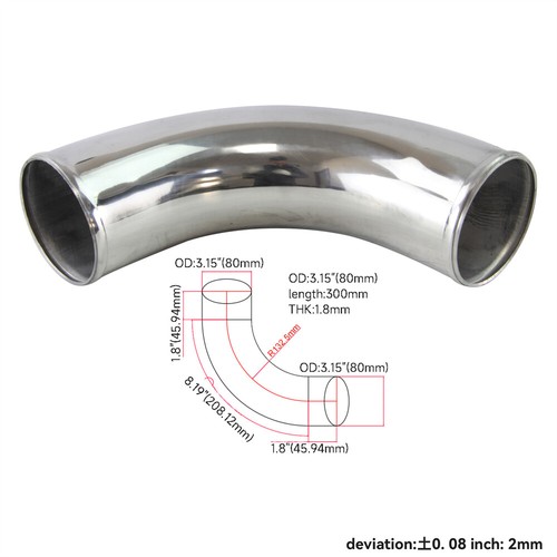 80mm inch 90 degree - 80mm,