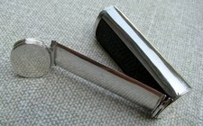 FINE 1800 STERLING RARE OVAL TUBULAR POCKET NUTMEG GRATER 8 HALLMARKS / LONDON 