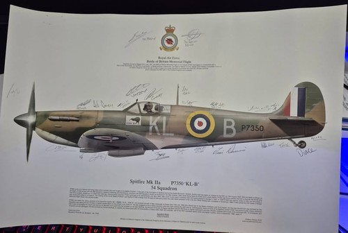 Signed print spitfire - signed,