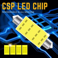 FIT RENAULT Festoon White LED COB SMD Light Bulbs Lamps Interior C5W Bulbs 12v 