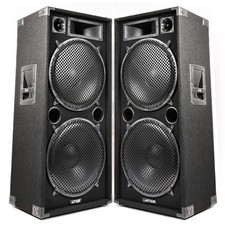 PAIR Max 2x15 3000w Passive DJ BAND KARAOKE PA DISCO Loud Bass Speakers UK Stock