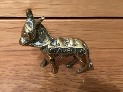 Vintage brass donkey figurine - vintage,