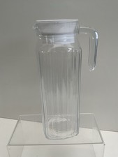1L Clear Glass Fridge Jug Durable Glass Juice Beverage Water Pitcher with Lid