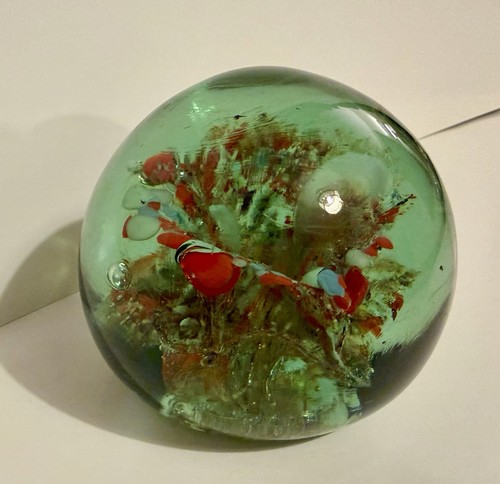 Vintage glass paperweight - vintage,
