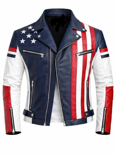 Men usa flag genuine leather - usa,